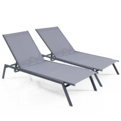 Tangkula 2PCS Patio 6-Position Adjustable Lounge Chair Outdoor Reclining Chair Poolside -Tangkula GUEST ed90ffea 8a64 4eb5 a9df ba4ddc690eb6