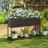 Tangkula Elevated Planter Box Raised Garden Bed W/ Rattan Surface Bottom Storage Shelf & Removable Liner -Tangkula GUEST ee7411ec db0a 473b b785 92c0108d2134