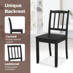 Tangkula Wood Dining Chair Set Of 4 W/ Rubber Wood Legs Curved Backrest For Kitchen 20 Tangkula Wood Dining Chair Set Of 4 W/ Rubber Wood Legs Curved Backrest For Kitchen -Tangkula GUEST ee861489 f897 4da2 88c2 6a52671bee1b