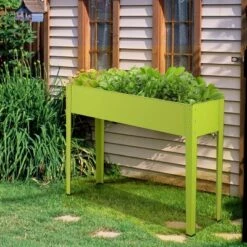Tangkula Outdoor Elevated Garden Plant Stand Raised Garden Bed With Legs For Indoor And Outdoor Use 40"x 13"x 31.5"
