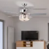 Tangkula 52" Ceiling Lighting Fan W/ Lights & Remote Control, 5 Reversible Blades, 3 Wind Speed, Timer Function, Silver -Tangkula GUEST ee9e5a0f 0153 4a7a 8f7d aa81cf38b7d4