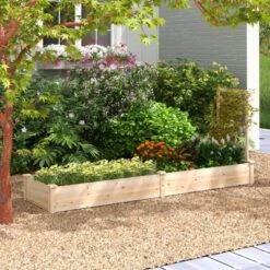 Tangkula Raised Garden Bed With Trellis Wooden Planter Box With Divided Space For Vegetables Flowers Fruits Climbing Plants -Tangkula GUEST ef1a39f9 4f16 4ed8 829c 43392ec1dff3