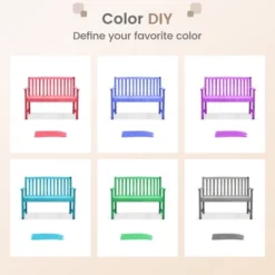 Tangkula Patio Wood Bench 2-Seat Outdoor Bench W/ Cozy Armrests & Backrest 17 Tangkula Patio Wood Bench 2-Seat Outdoor Bench W/ Cozy Armrests & Backrest -Tangkula GUEST ef5fb424 5fd7 400c 84c9 878253ff89e3