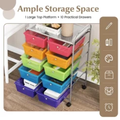 Tangkula 10-Drawer Rolling Storage Cart Tools Scrapbook Paper Organizer On Wheels Rainbow 18 Tangkula 10-Drawer Rolling Storage Cart Tools Scrapbook Paper Organizer On Wheels Rainbow -Tangkula GUEST f0665c3f cb0f 4165 84dc c8d683b4756c