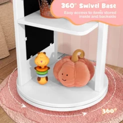 Tangkula Kids Jewelry Cabinet Standing Children Jewelry Organizer W/ Full-Length Mirror -Tangkula GUEST f289df99 403c 4adf 87d5 1d33b9042afa