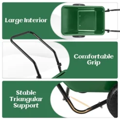 Tangkula Dual-Wheel Wheelbarrow W/ Pneumatic Tires 330 LBS Load Capacity 21 Gal Volume -Tangkula GUEST f2fa88bd 6d32 4122 a424 50019c29271b