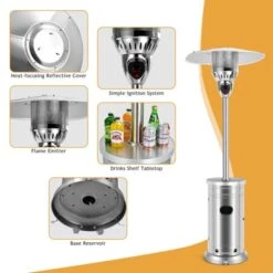 Tangkula 48,000 BTU Outdoor Patio Heater Stainless Steel Propane Patio Heater W/Tip-Over & Flameout Protection -Tangkula GUEST f3d0afaa 3e45 4083 8256 be0ac77cc7ea