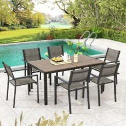 Tangkula 59" X 35" Large Rectangle Outside Table W/ Metal Legs Accommodate Up To 6 13 Tangkula 59" X 35" Large Rectangle Outside Table W/ Metal Legs Accommodate Up To 6 -Tangkula GUEST f498ee40 ff8f 401b ac0a 82ba88191386