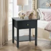 Tangkula End Table Nightstand W/Drawer & Shelf Bedroom Living Room Furniture Black/Brown/White -Tangkula GUEST f52b8d44 8a92 483f a74b 566c7176542e