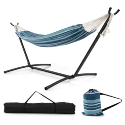 Tangkula Portable Indoor Outdoor 2-Person Double Hammock Set W/ Stand And Carrying Cases 21 Tangkula Portable Indoor Outdoor 2-Person Double Hammock Set W/ Stand And Carrying Cases -Tangkula GUEST f5e997be 08ce 4e82 b66c b1073b3b7449