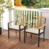 Tangkula Patio Dining Chairs Set Of 2 Metal Outdoor Chairs W/ Removable Padded Cushions -Tangkula GUEST f7081ccc 0146 4970 8acd 345790997bb4