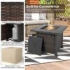 Tangkula 9PCS Furniture Set W/ 32" Fire Pit Table 50,000 BTU Square Propane Fire Pit Patio White -Tangkula GUEST f70988a5 2e6c 4354 adfc ec2448b86ca5 3