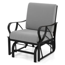 Tangkula Patio Glider Chair Single Outdoor Rocking Chair W/ Seat & Back Cushions 22 Tangkula Patio Glider Chair Single Outdoor Rocking Chair W/ Seat & Back Cushions -Tangkula GUEST f74ce415 1032 4dea beab 39c1dff13f08