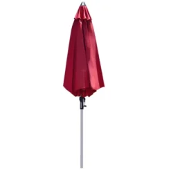 Tangkula 9Ft Patio Outdoor Umbrella Market Table Umbrella W/ Crank 8 Ribs Burgundy -Tangkula GUEST f77da88e 9b48 4851 8499 075e60a68ef8