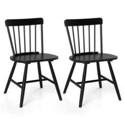 Tangkula Dining Chairs Set Of 4 Farmhouse Kitchen Chair W/ Rubber Wood Frame Wide Seat -Tangkula GUEST f9f59f8b 0d9c 40a0 8c21 5da339e81dee