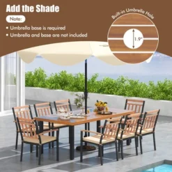 Tangkula 9 PCS Patio Dining Set W/ Soft Cushions And 1.9" Umbrella Hole For Garden 12 Tangkula 9 PCS Patio Dining Set W/ Soft Cushions And 1.9" Umbrella Hole For Garden -Tangkula GUEST fafe2c07 dede 4e94 92c5 a89a3febe4c3
