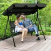 Tangkula Outdoor Porch Swing Canopy Patio Swing Chair 3 Person Canopy Hammock -Tangkula GUEST fcdc9926 c5ec 44a7 ad4e 6f1a67a7d111