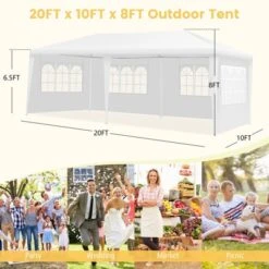 Tangkula 10'x20' Heavy Duty Canopy Party Gazebo Cater Event Wedding TentW/Side Walls -Tangkula GUEST fe500399 ee18 45a4 8f72 ede278d059b0