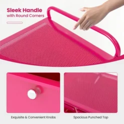 Tangkula 15 Drawer Rolling Storage Cart Opaque Multicolor Drawers Home Organizer Mixed Hot Pink 16 Tangkula 15 Drawer Rolling Storage Cart Opaque Multicolor Drawers Home Organizer Mixed Hot Pink -Tangkula GUEST fe5b7eb4 b32b 4b52 b3fb 6d93645f350f