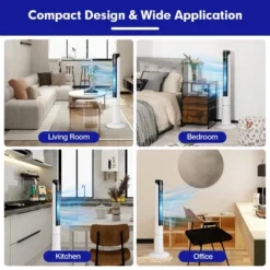 Tangkula 48" 80°Oscillating Bladeless Tower Fan W/ Remote Control, LED Display, 15H Timer, 3 Speeds, 3 Modes, Portable Quiet Standing Fan -Tangkula GUEST fe5b92a4 ef8d 4f1f b498 ab42471c3bee
