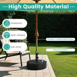 Tangkula 20" Outdoor Umbrella Base Patio Umbrella Weighted Base W/3 Adapters Fit 1.89"/1.5"/1.42" Poles -Tangkula GUEST ff3fd7e4 882f 41ae b8ea 26345a2541d3