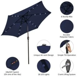 Tangkula 9FT Solar Umbrella LED Patio Market Steel Tilt W/ Crank Outdoor Patio Navy 9 Tangkula 9FT Solar Umbrella LED Patio Market Steel Tilt W/ Crank Outdoor Patio Navy -Tangkula GUEST ff7babb8 1c9b 4cab a574 489ead3641fe