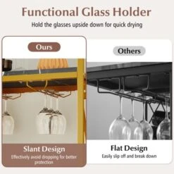 Tangkula Freestanding Floor Drink Rack, Wooden Coffee Bar Table W/ Drink Storage -Tangkula GUEST ffe20bbf e458 4d80 84fb 4f8a608b61bb